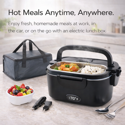 Portable Electric Heated Lunch Box | Self-Heating Food Warmer for Office & Travel